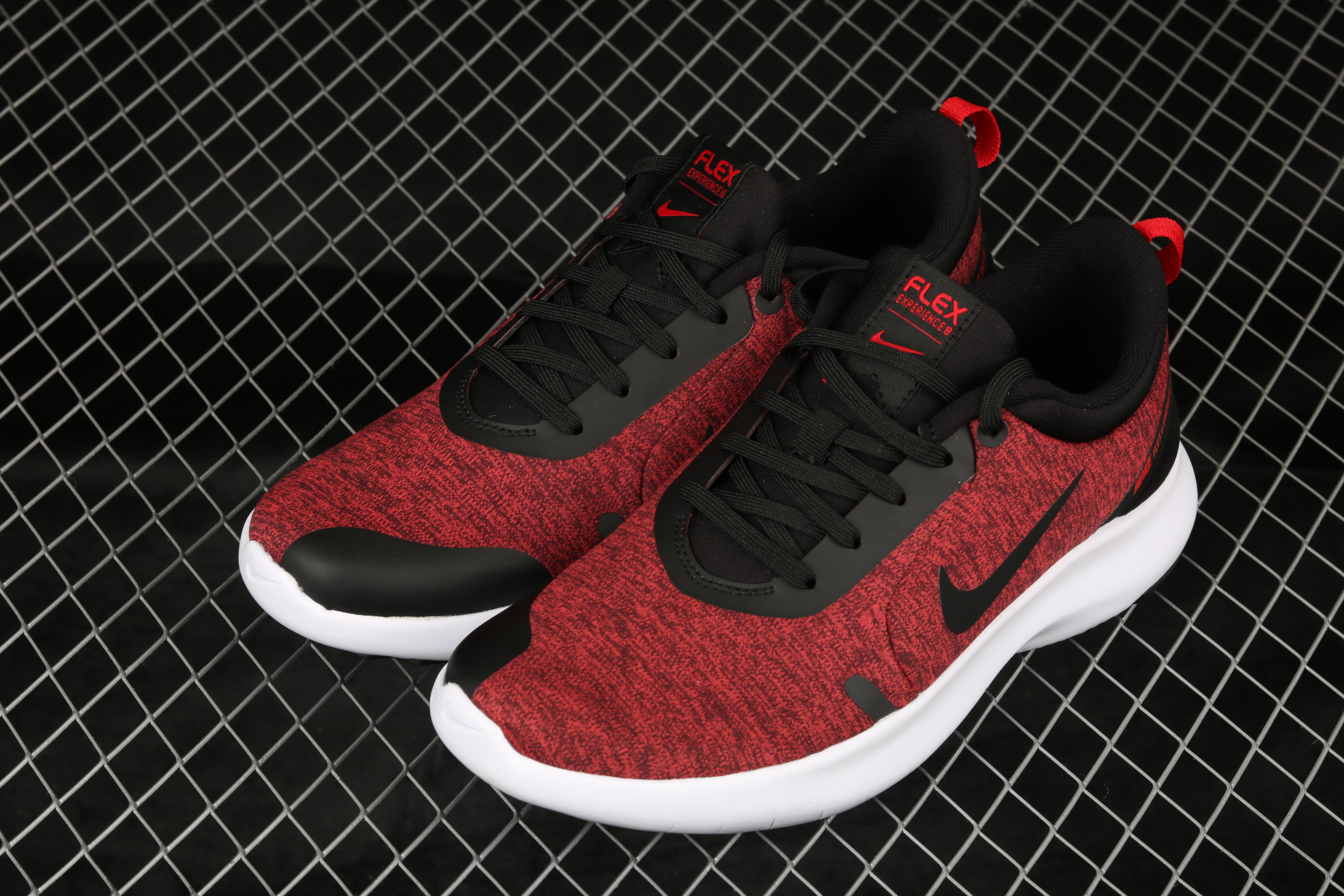 Nike Flex Experience Run RN 8 Black Red White Shoes
